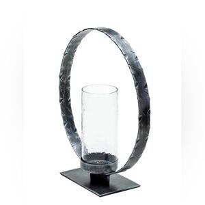 2-Latitude Run 19 Black Iron Tabletop Hurricane Lanterns-WILL NEED EXTRA POSTAGE